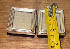 Green Tree Gallery Double Hinged Picture Frame Table 1.5 X 1.5 Photos Silver Hue