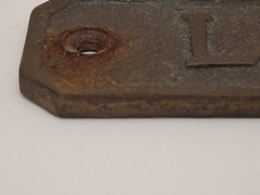 Vintage Brass Ladies Door Restroom Sign( See Pictures)