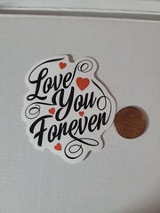 Love story my favorite vinyl sticker set of two hearts Valentine’s day forever