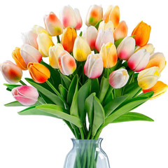 Multi Colors Artificial Tulips, 15-Pack