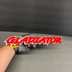 1x Gladiator Custom Text 3D Acrylic Car Emblem Badge Multicolor Laser Cut decal