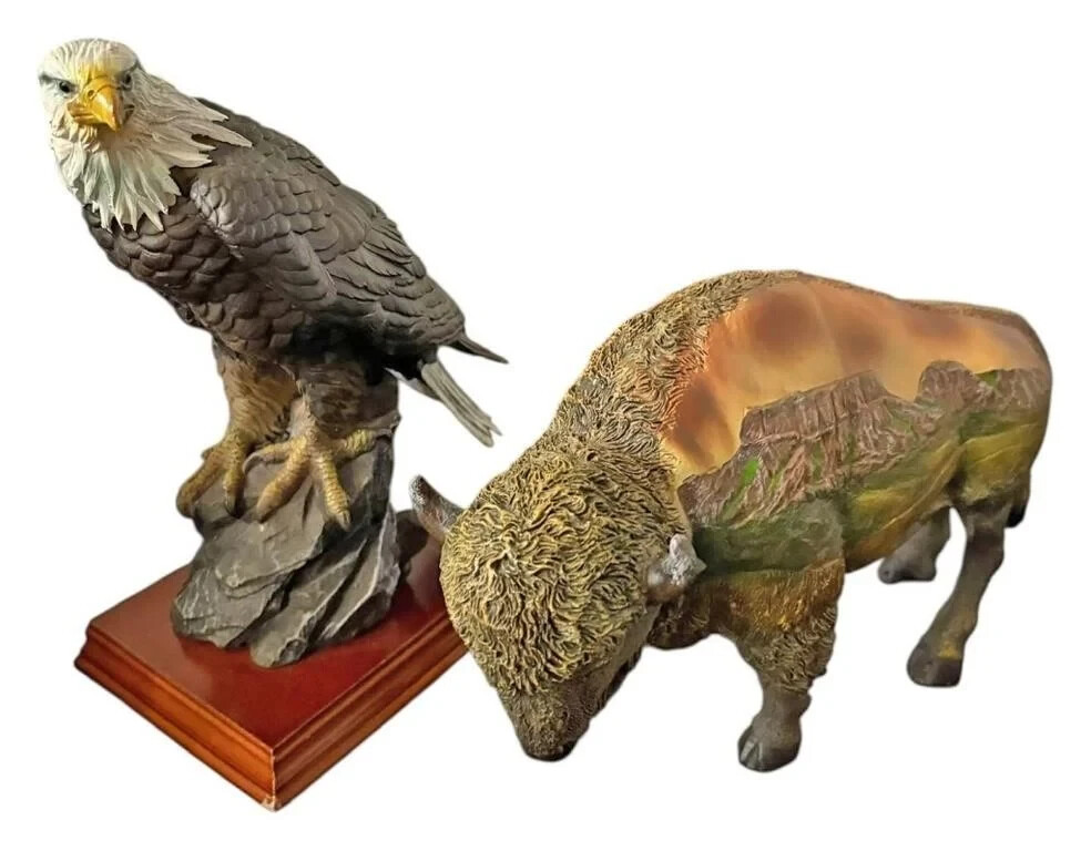 Eagle & Bison Figurines Small Statues – Beautiful Decor – YOU PICK!