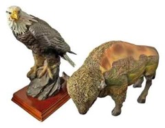 Eagle & Bison Figurines Small Statues – Beautiful Decor – YOU PICK!