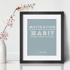 Jim Ryun Inspirational Wall Art Print Motivational Quote Poster Decor Gift Him