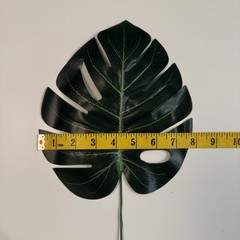 20 Pcs Artificial Monstera 15” Large Leaves Monstera Deliciosa Plant Leaf Stems