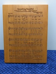 P. Graham Dunn Laser Wood Wall Inspirational Art Lyrics «Something Beautiful»