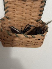 Cute Little Woven Wall Hanging Basket To Store Small Items In 5” X 3”