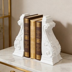 1 Pair Roman Column Bookends Decorative Bookends for Shelves,Office,Home,Library