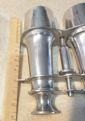 Vtg Stage Art Deco Faux Aluminum Binoculars Home Decor Eclectic Decorations