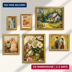 TWING 4×6 Picture Frames Gold, Display Pictures 3×5 with Mat or 4×6 Without Mat,