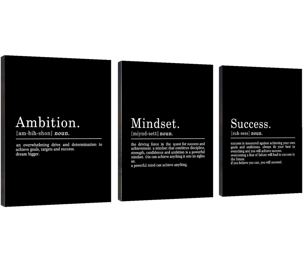 Inspirational Canvas Painting Wall Art -ART,Mindset Quotes Prints, Success Fr…