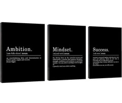 Inspirational Canvas Painting Wall Art -ART,Mindset Quotes Prints, Success Fr…