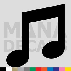 Music Notes Vinyl Die Cut Decal Sticker – Musician Band Note