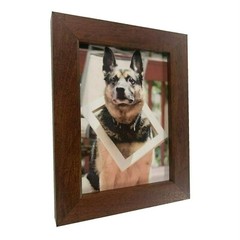 US Art Frames 1″ Flat Country Walnut Brown MDF Picture Poster Frame, Custom-B