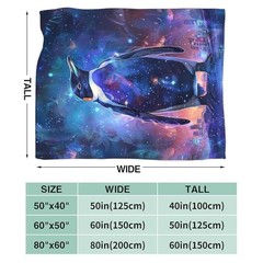 Throw Blanket Gifts for Girls Boys Women Men Kids Adults Soft 40″x50″ Penguin