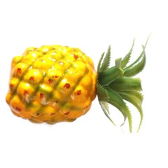 6-Pack Artificial Mini Pineapple Decorative Fruit Yellow Pineapples Fake LOT