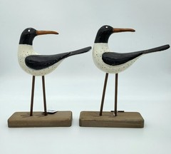 Sea Birds Rustic Wooden set of 2 Coastal Decorative 9.25″H x 7.88″W x 2.38″D