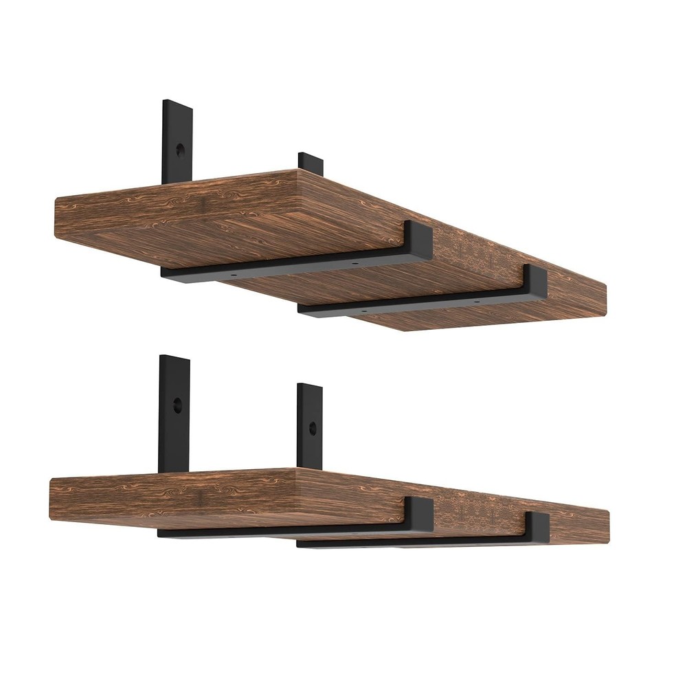 Shelf Bracket, Heavy Duty Floating Shelf Brackets 10-Inch Long, 4-Pack Bracke…