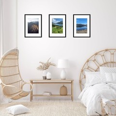 Lightweight Black Plastic Photo Frame with Plexiglass – Easy Installation