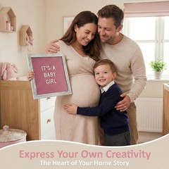 Customizable Rustic Pink Felt Letter Board – Perfect for Home & Office Decor