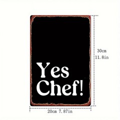 Vintage Metal Wall Decor – Black White Kitchen Art 20.32X30.48cm