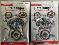 VTG Fairgrove Solid Brass Plate Hanger No. 440 Universal Fits All Sizes