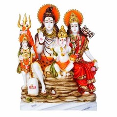 Lord Shiv Parivar Shiva Family Idol Figurine Statue Sculpture 12.5 inches