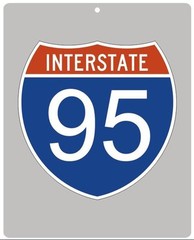 Metal Interstate highway sign – Your Choice of Interstate number and sign size