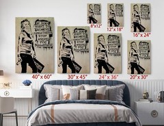 Banksy Stop Asking Permission Street Art Wall Art Canvas Printing