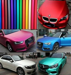 Matte Chrome Satin Vinyl Whole Car Wrap Film Graphics Sticker Decal Bubble Free