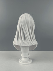 Veiled Lady Bust Statue, 25 cm/9.8 in, Virgin Mary Bust Sculpture, Statue Decor