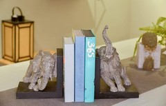 Decorative Bookends Elephant HeavyDuty Bookends-Bookends for Home OfficeSchools