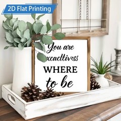 Peace Inspirational Wooden Sign Farmhouse Neutral Tone Housewarming Decor