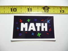 MATH ON BLACKBOARD SYMBOLS SMALL STICKER DECAL TEACHER STUDENT SCHOOL COLLEGE