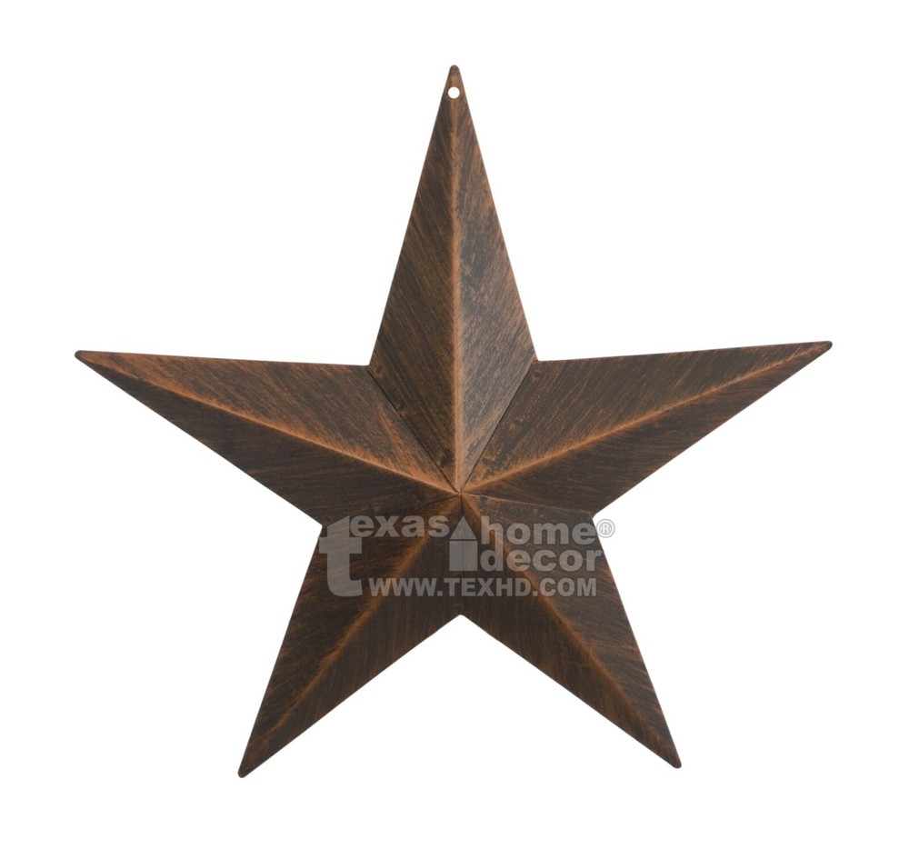 Metal Barn Star Rustic Brushed Copper Texas Tin Wall Decor Wall Mounted 11.5″