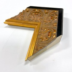 4 1/2″ Readymade Picture Frame (Gold Swirls)