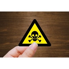 Toxic Warning Vinyl Sticker | Die Cut, Glossy, Vinyl | Warning Stickers