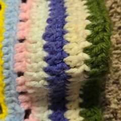 Colorful Granny Square Crochet Blanket