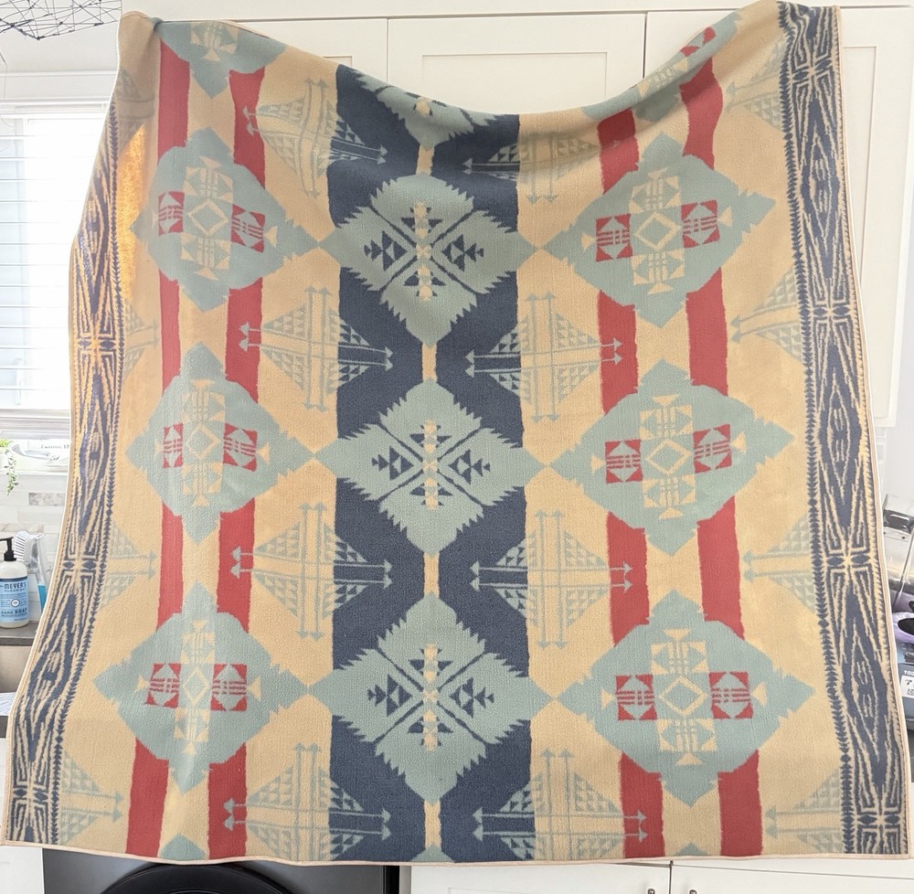 Tasha Polizzi 60×60 Bed Throw Blanket Geometric Southwest Bordered