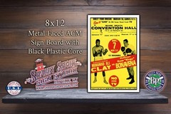 Muhammad Ali vs Bonavena Boxing Fight Ad Sturdy Metal Indoor/Outdoor Sign 8×12