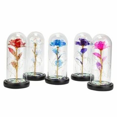 Rose LED Light Glass Gifts for Wife Women Her Christmas Girlfriend Birthday Gift
