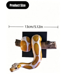 Ball Python Wall Sculpture Gothic Snake Wall Decor Wooden Reptile Hanging Art