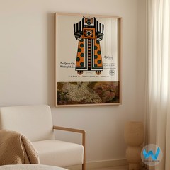Art Deco wall art in vintage style, home decor, Art Deco abstract figure