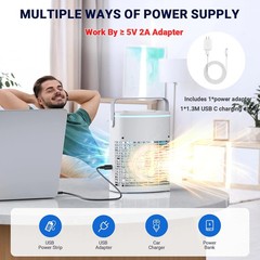 Portable Air Conditioners, New 4-in-1 Ultra-Quiet Portable AC Unit, 1000ML Water
