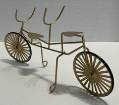 Bicycle Built For 2 Golden Decorative Bike Art Metal Sculpture 12X6″ Home Decor