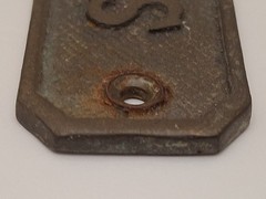 Vintage Brass Ladies Door Restroom Sign( See Pictures)