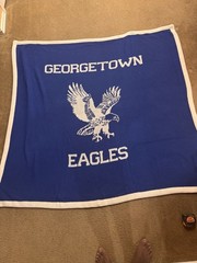 Logo Knits Georgetown Eagles Blanket 60” X 62“ Made In USA
