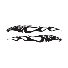 Set of Eagle Flames – Vinyl Decal Sticker – Multiple Color & Sizes – ebn247