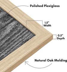 Wide 16×20 Picture Frame in Natural Oak – Vertical or Horizontal Hanging