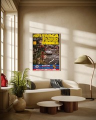 Porsche 911 Carrera RSR Poster Wall Art 1973 Targa Florio Canvas Martini Racing